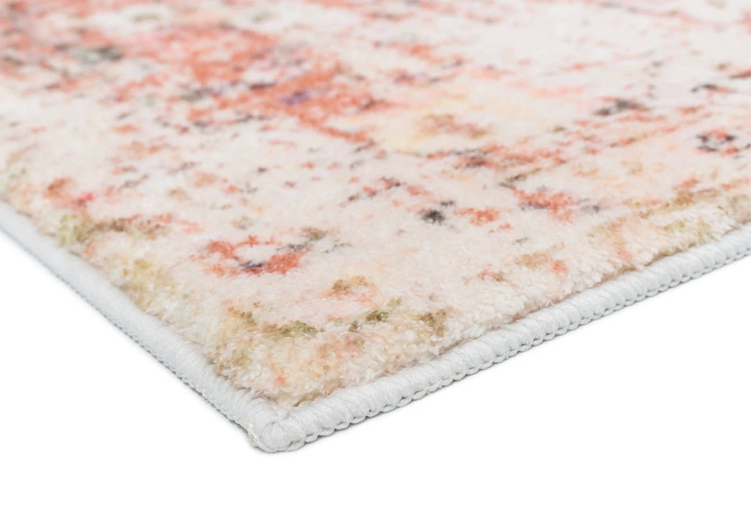 Miss Amara Beatrice Peach Transitional Washable Rug
