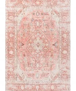 Miss Amara Beatrice Peach Transitional Washable Rug