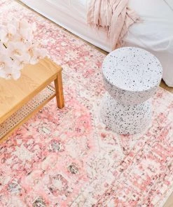 Miss Amara Beatrice Peach Transitional Washable Rug