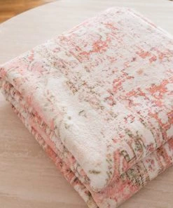 Miss Amara Beatrice Peach Transitional Washable Rug
