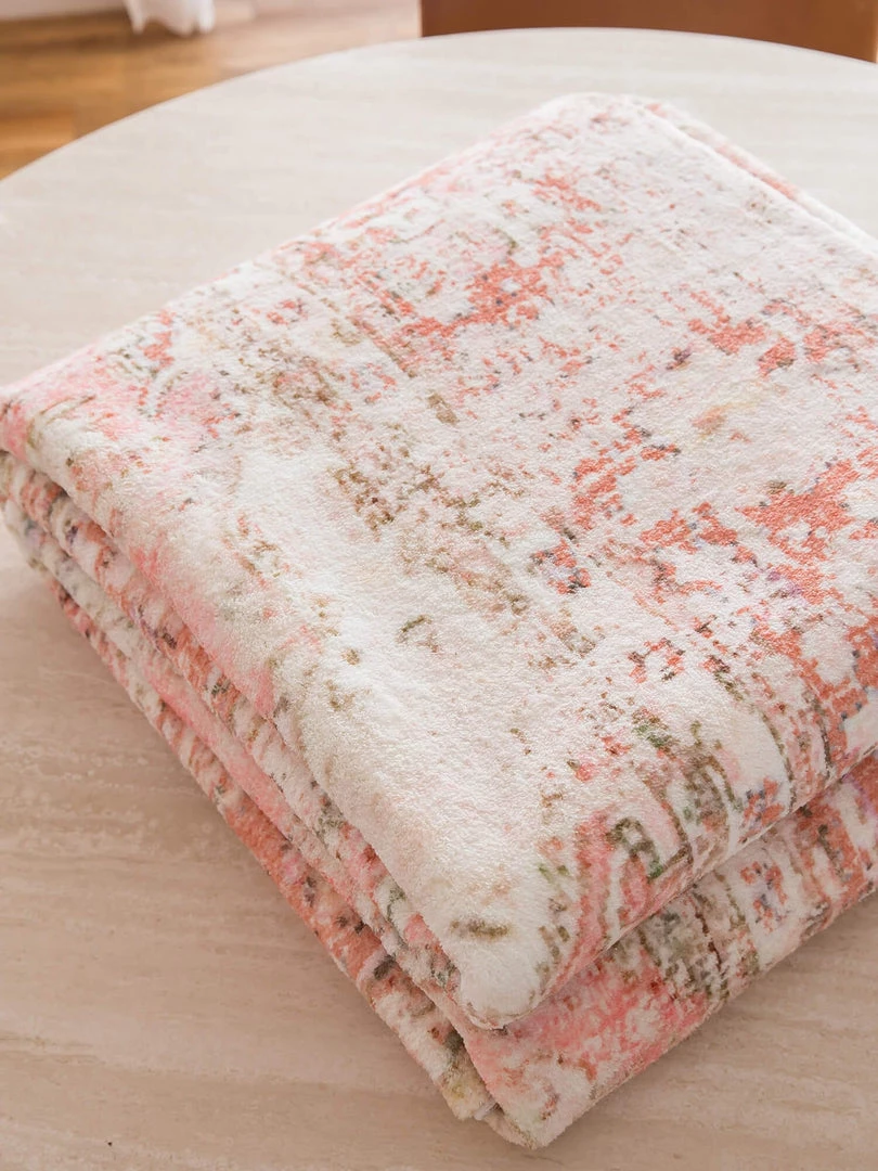 Miss Amara Beatrice Peach Transitional Washable Rug