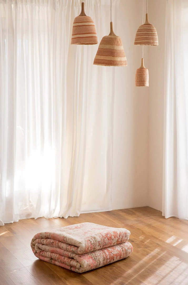 Miss Amara Beatrice Peach Transitional Washable Rug