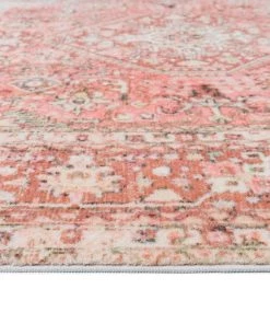 Miss Amara Beatrice Peach Transitional Washable Rug
