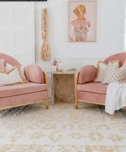 Miss Amara Belle Mustard And Ivory Floral Transitional Rug