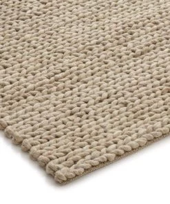 Miss Amara Bianca Natural Tan Braided Wool Rug All Rugs