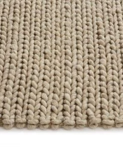 Miss Amara Bianca Natural Tan Braided Wool Rug All Rugs