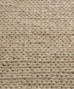 Miss Amara Bianca Natural Tan Braided Wool Rug All Rugs
