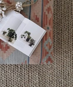 Miss Amara Bianca Natural Tan Braided Wool Rug All Rugs