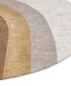 Miss Amara Blake Orange Rainbow Round Rug All Rugs