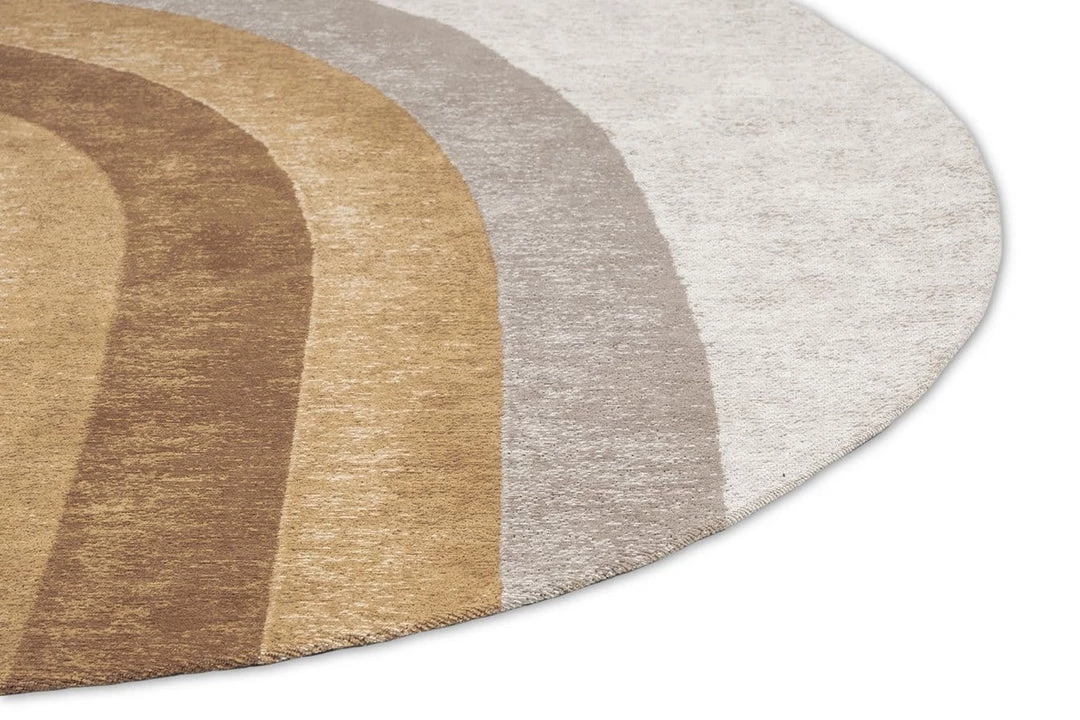 Miss Amara Blake Orange Rainbow Round Rug All Rugs