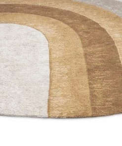 Miss Amara Blake Orange Rainbow Round Rug All Rugs