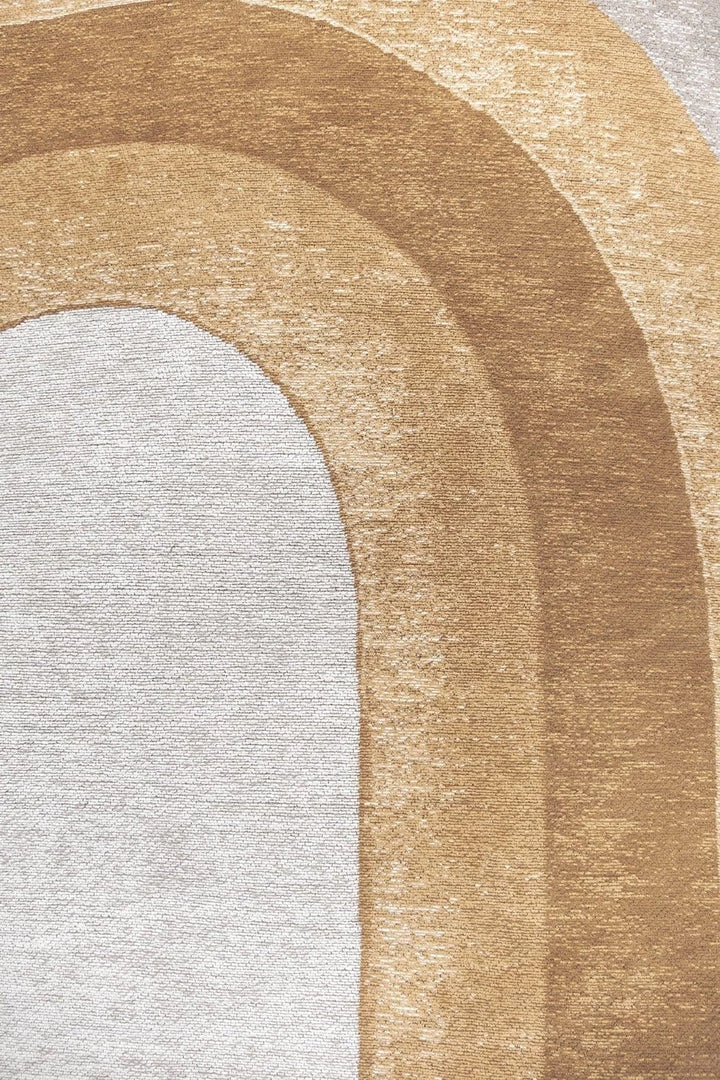 Miss Amara Blake Orange Rainbow Round Rug All Rugs