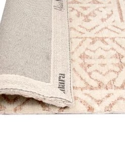Miss Amara Bobbie Peach And Ivory Textured Tribal Rug All Rugs