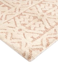 Miss Amara Bobbie Peach And Ivory Textured Tribal Rug All Rugs