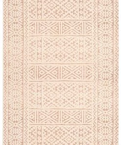 Miss Amara Bobbie Peach And Ivory Textured Tribal Rug All Rugs