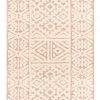 Miss Amara Bobbie Peach And Ivory Textured Tribal Runner Rug