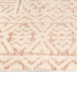 Miss Amara Bobbie Peach And Ivory Textured Tribal Rug All Rugs