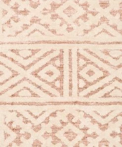Miss Amara Bobbie Peach And Ivory Textured Tribal Rug All Rugs