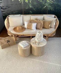 Miss Amara All Rugs Bridie Beige And Ivory Indoor Outdoor PET Rug