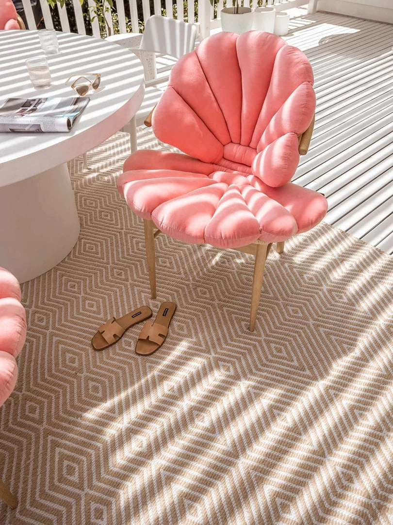 Miss Amara All Rugs Bridie Beige And Ivory Indoor Outdoor PET Rug