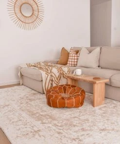 Miss Amara Cabanela Cream And Beige Distressed Washable Rug All Rugs