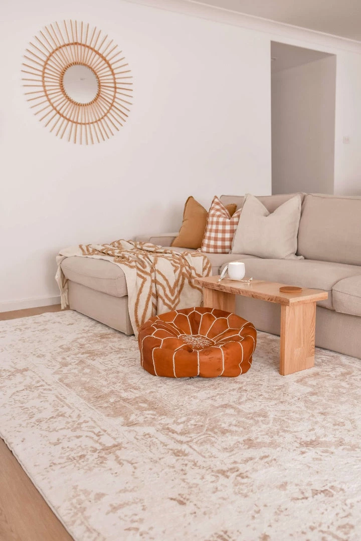 Miss Amara Cabanela Cream And Beige Distressed Washable Rug All Rugs