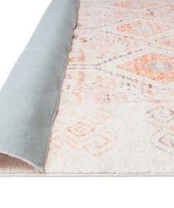 Miss Amara Caitlin Orange And Peach Tribal Pattern Washable Runner Rug