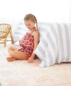 Miss Amara Caitlin Orange And Peach Tribal Pattern Washable Rug