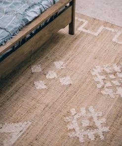 Miss Amara Calata Brown And Cream Bordered Tribal Jute Rug All Rugs