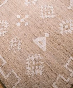 Miss Amara Calata Brown And Cream Bordered Tribal Jute Rug All Rugs