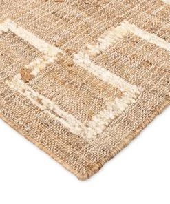 Miss Amara Calata Brown And Cream Bordered Tribal Jute Rug All Rugs