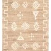 Miss Amara Calata Brown And Cream Bordered Tribal Jute Rug All Rugs