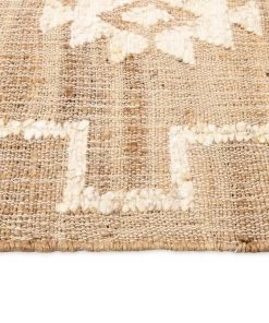 Miss Amara Calata Brown And Cream Bordered Tribal Jute Rug All Rugs