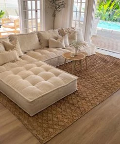 Miss Amara Callie Tribal Natural Diamond Jute Rug All Rugs