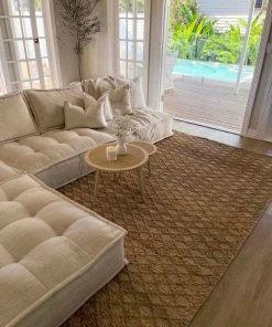 Miss Amara Callie Tribal Natural Diamond Jute Rug All Rugs