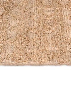 Miss Amara All Rugs Callie Tribal Natural Diamond Jute Runner Rug