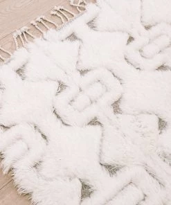 Miss Amara Camilla Tribal Pattern Berber Wool Shag Rug