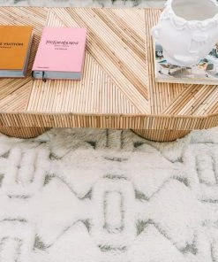 Miss Amara Camilla Tribal Pattern Berber Wool Shag Rug