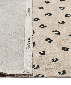 Miss Amara Candice Beige Leopard Animal Print Rug