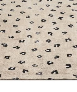 Miss Amara Candice Beige Leopard Animal Print Rug