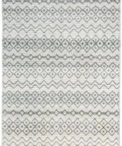 Miss Amara Carlita Grey And Ivory Diamond Pattern PET Rug
