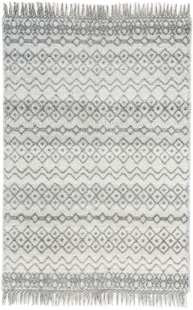 Miss Amara Carlita Grey And Ivory Diamond Pattern PET Rug