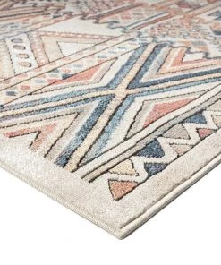 Miss Amara All Rugs Cassie Orange And Blue Multi Colour Tribal Runner Rug