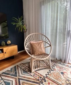 Miss Amara Cassie Orange And Blue Multi Colour Tribal Rug All Rugs