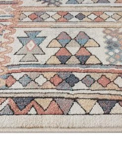 Miss Amara Cassie Orange And Blue Multi Colour Tribal Rug All Rugs