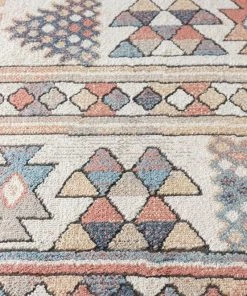 Miss Amara Cassie Orange And Blue Multi Colour Tribal Rug All Rugs