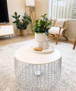 Miss Amara Cecilia Grey And Ivory Distressed Floral Rug