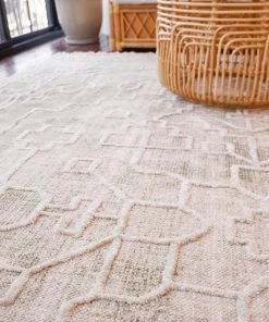 Miss Amara Charla Ivory And Beige Floral Distressed Rug