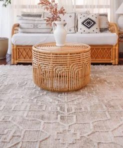 Miss Amara Charla Ivory And Beige Floral Distressed Rug