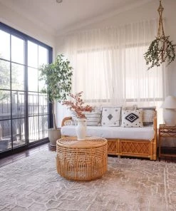 Miss Amara Charla Ivory And Beige Floral Distressed Rug